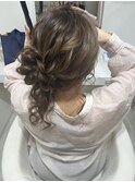 毛先たらしサイドアップ