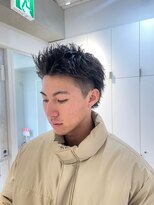 <翁長孝輔>スパイキーショート/黒髪アップバング