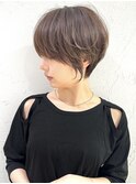 ショートボブ髪型30代40代50代前髪あり前髪なし面長丸顔【荒牧】