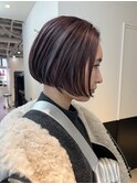 【似合わせイメチェンカット】大人ボブ×ピンクブラウン