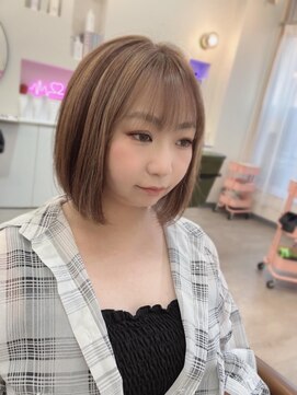 ヒョンミョン ライズバイレボ 取手店(hyon myon/RISE by REVO) レイヤーカット/デザインカラー/オリーブベージュ[取手/取手駅]