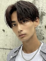 センターパートカルマパーマワンカールパーマ韓国ヘアガイルヘア