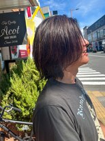 アコット(HAIR SALON ACOT)&nbsp;大人メンズのラフミディアム【ハイライト×カット】