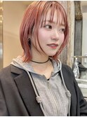 くびれボブ外ハネ シースルーバング フェイスレイヤーA0124