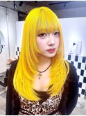 イエローカラー×レイヤーカット