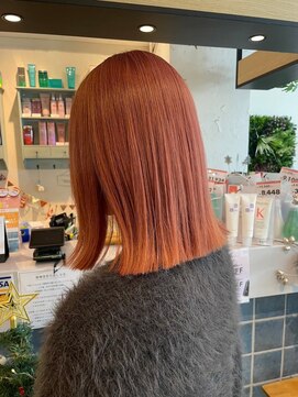 ネウィサリュー 立川(newi saLyu) 髪質改善/ハイトーンカラー/ブリーチ/オレンジ/