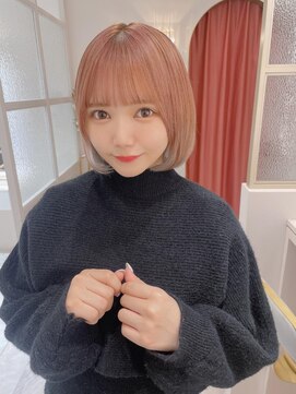 ランド 原宿表参道(LAND) 前髪カットが可愛い☆ピンクベージュ×インナーホワイトグレー