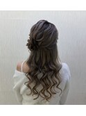 ハーフおだんご/お団子ヘア/ハーフアップ