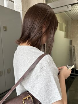 シーン(SCEN) ボブ/秋カラー/マロンベージュ/暖色/透明感/レイヤー/顔まわり