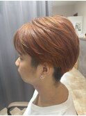 【10代、20代に人気】フェザーショート＋オレンジカラー