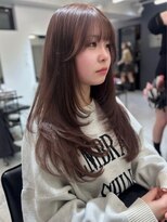ランテルディ 渋谷(LANTERDIT)&nbsp;ピンべベージュ レイヤーカット ダブルカラー ケアブリーチ