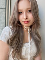 モナ 髪質改善(MONA) 【MONA】ロングレイヤー/ホワイトブロンド/くすみカラー