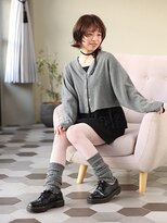 シェール(cher)&nbsp;顔まわりレイヤー/ショート/ハッシュカット/ブラウン