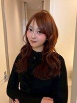 ノク 渋谷(nok) 韓国ヘアオレンジブラウン_ダークパープルミルクブラウン