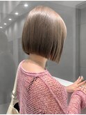 【iLi×REN】ミニボブ/透明感グレージュ《立川》