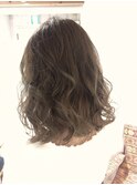 グレージュ/インナーカラー/ハイライト/波ウェーブ/20代30代40代