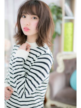 ミック 日暮里店(miq) くすみカラーの外ハネくせ毛風カールロングウルフc1