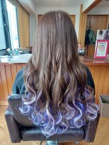 エクステンション クーチャー(Extention Cu'cha) エクステ120g インナー多め パープル2色^ ^