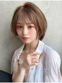 ペールベージュ//酸性ストレート/インナーカラー/ピンクベージュ