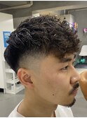 フェードカット/ツイストスパイラルパーマ◎富士吉田