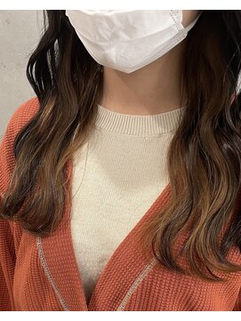 アンクス(anx) インナーカラーアッシュベージュ