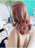 グレージュ×ロングレイヤー