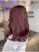 ダブルカラーチェリーブラウンカラーケアブリーチハイトーン