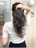 【透け感カラー】オリーブアッシュ