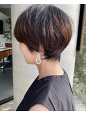 ショート/シルエットがキレイにみえるショート