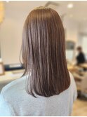 ミントベージュ×セミロング