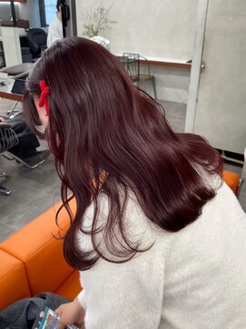 ニコ トウキョウ 渋谷(nico TOKYO) ワインレッド/チェリーレッド/レイヤーカット/ケアブリーチ/赤髪