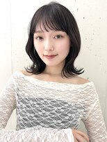 ヘアラウンジ ビーチ 青山 外苑前(hair lounge BEACH) 外ハネミディアム透け感グレージュヘア