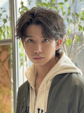 ノラ ギンザ(NORA GINZA) フェザーショートニュアンスパーマシャドウパーマビジネスヘア