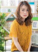 暖色系カラーニュアンスパーマ小顔ミディアムc6川口20代30代40代