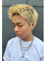 メンズハイトーンスパイキーショート