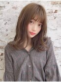 アンブレラカラー/こなれミディ/ウェーブパーマ/前髪/錦糸町