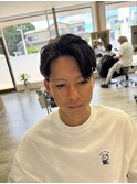 毛流れサイドパートスタイル