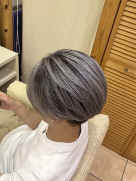 ウィルゴ 原宿(VIRGO) シルバーアッシュグレーシルバーメンズバレイヤージュホワイト