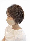 透け感レイヤーショートボブ