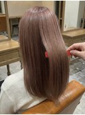 大船ダブルカラーミルクティーベージュピンクベージュブリーチ