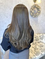 ディーヴァヘアーエズ(DIVA hair Eze) ブリーチなしカラー◎ロングレイヤーオリーブベージュ韓国風