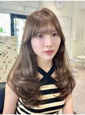髪質改善レイヤーカットブリーチなしダブルカラー原宿