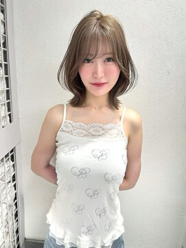 オーロ 千里山店(ORO) 20代30代40代髪質改善オリーブベージュレイヤーボブ似合わせ