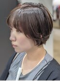 マッシュショート×シースルーバング×秋冬スタイル