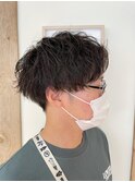 センターパート×ツイストスパイラル