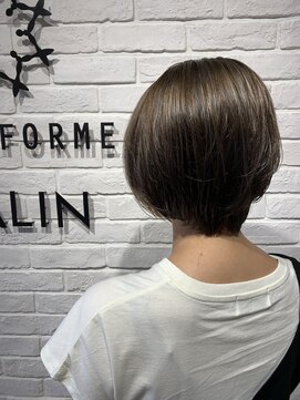 ヘア スパ ビューティー エールフォルム(HAIR SPA BEAUTY YELLFORME) ベージュ×丸みショートstyle
