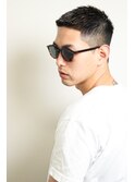 MEN'SHAIRツーブロック束感ショート波巻きハイライト96