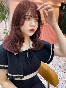 ボタン シブヤ(VOTAN SHIBUYA) ブリーチなしダブルカラー/ピンク/韓国ヘア/顔まわり