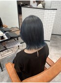 ブルーブラック/青グラデーション