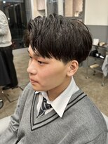 ノイセル 西本町(Noisyle)&nbsp;フェザーパーマスパイキーショートブルーブラックサーフカールｙ